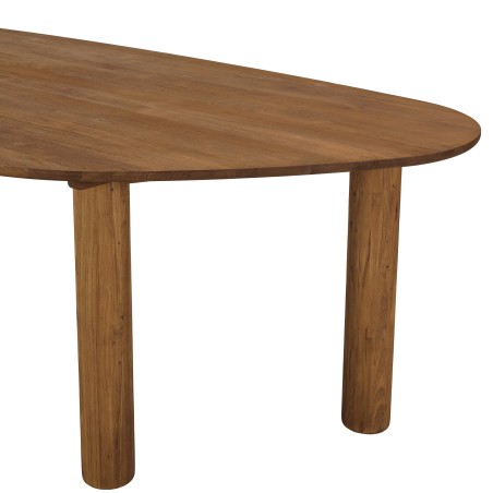 Table à manger 260x120cm en bois de teck recyclé | Macabane