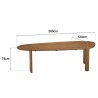 SIXTINE - 260x120cm dining table made from recycled teak