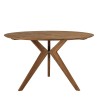 Table à manger ronde en bois de teck recyclé D130cm | Macabane