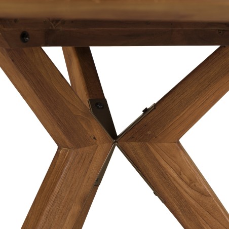 SIXTINE - Round dining table made from recycled teak, diameter 130cm