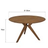 Table à manger ronde en bois de teck recyclé D130cm | Macabane