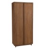 SIXTINE - 2-door wardrobe, 90x200cm, made from recycled teak 