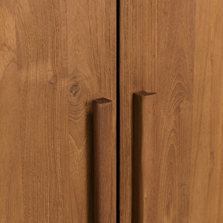 SIXTINE - 2-door wardrobe, 80x195cm, made from recycled teak 