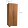 SIXTINE - 2-door wardrobe, 80x195cm, made from recycled teak 