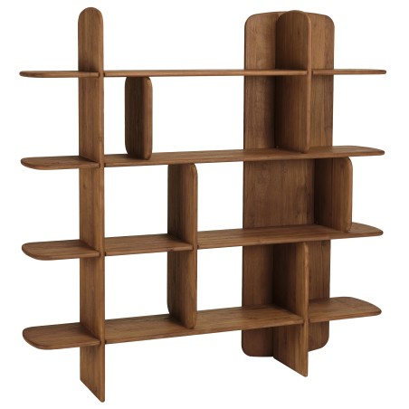 SIXTINE - Bookcase, 160 x 160 cm, made from recycled teak 