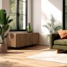 Buffet 3 portes 120x40cm en bois de teck recyclé | Macabane