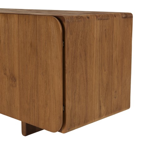Buffet 3 portes 120x40cm en bois de teck recyclé | Macabane