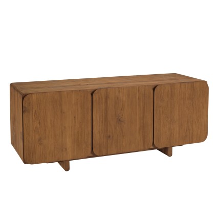 Buffet 3 portes 120x40cm en bois de teck recyclé | Macabane