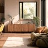 Buffet 4 portes 200x65cm en bois de teck recyclé | Macabane