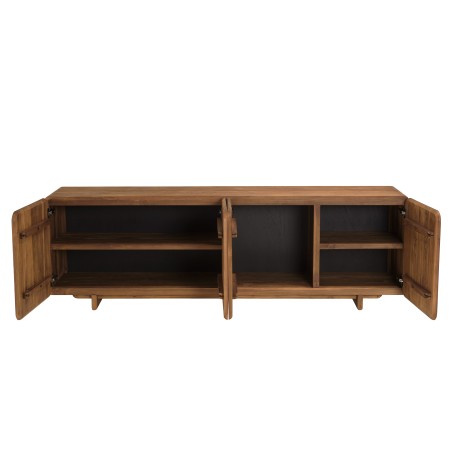 Buffet 4 portes 200x65cm en bois de teck recyclé | Macabane