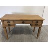 Bureau 5 tiroirs bois teck massif | SECONDE VIE