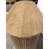 Buffet ovale 80x33cm en bois couleur naturelle | Seconde Vie