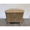Buffet ovale 80x33cm en bois couleur naturelle | Seconde Vie