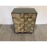 CARLA Sideboard 2 Doors Fir Wood and Metal Legs - Elegant Storage Solution