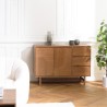 Buffet en bois couleur naturelle avec 3 tiroirs | Seconde Main