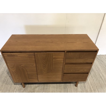 Buffet en bois couleur naturelle avec 3 tiroirs | Seconde Main