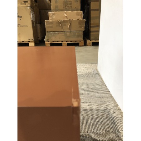 34x34cm square side table in terracotta-painted wood | Second Life