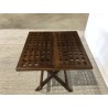 Table pique nique de jardin carrée 50x50cm bois teck huilé | Seconde Vie