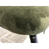 Chaise tissu velours vert dossier enveloppant | Seconde Vie