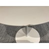 Round side table in beige steel, D35cm | Agathe Collection