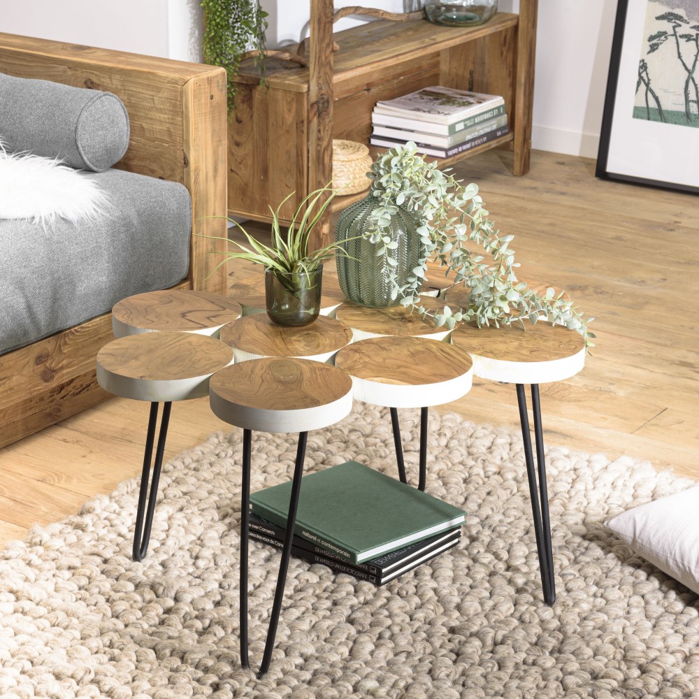 Table basse en bois de teck | Seconde Vie