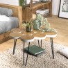 Round Teak Wood Coffee Table | Second Life