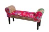 KATE - Rectangular Fabric Bench Multicolor Bohemian Print