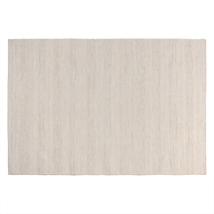 Tapis rectangulaire 300x400cm en laine texturée aux nuances de beige | Macabane