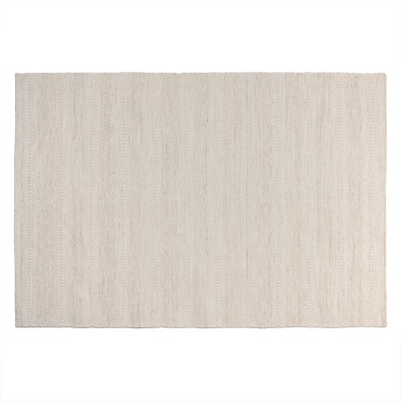 Alfombra rectangular 300x400cm de lana texturizada en tonos beige | Macabane