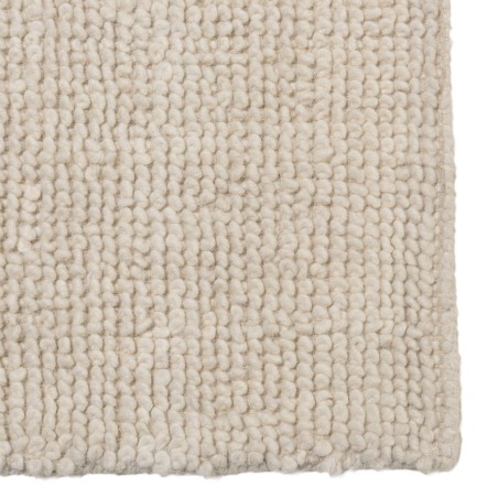 Tappeto rettangolare 300x400cm in lana bouclé color bianco | Macabane