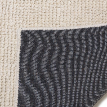 Tappeto rettangolare 300x400cm in lana bouclé color bianco | Macabane