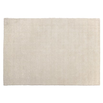 Tapis rectangulaire 300x400cm en laine bouclée couleur blanc | Macabane