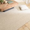 Tappeto rettangolare lana tessuta bianco/marrone | Macabane