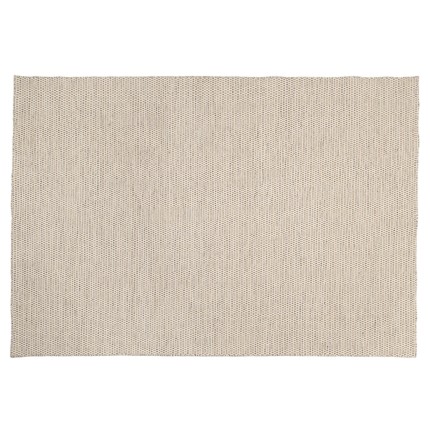 QUENTIN - Rectangular rug, 300x400cm, woven wool, white/brown