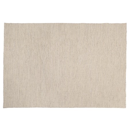 Tappeto rettangolare lana tessuta bianco/marrone | Macabane
