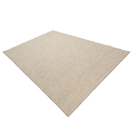 QUENTIN - Rectangular rug, 300x400cm, woven wool, white/brown