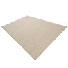 QUENTIN - Rectangular rug, 300x400cm, woven wool, white/brown