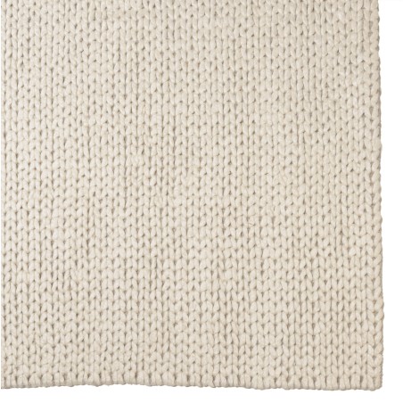 Alfombra rectangular 300x400cm de lana tejida color blanco | Macabane