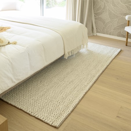 QUENTIN - Rectangular rug, 300x400cm, woven wool, white