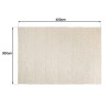 Alfombra rectangular 300x400cm de lana tejida color blanco | Macabane