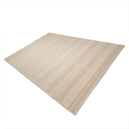 Rechthoekig vloerkleed 300x400cm van beige geweven wol | Macabane