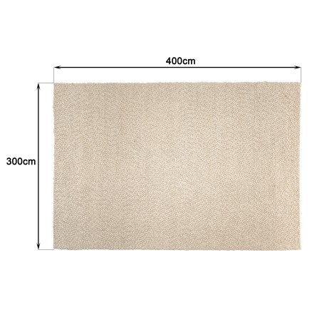 QUENTIN - Rectangular rug, 300 x 400 cm, looped wool, beige