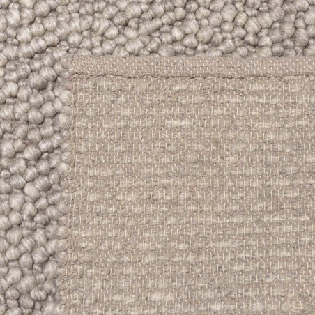 Alfombra rectangular 300x400cm de lana bouclé gris | Macabane