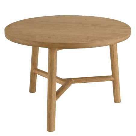 AMY - Round side table in mindi wood, D60cm