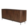 Buffet design bois foncé et métal noir 4 portes - Macabane
