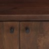 Design-TV-Möbel dunkles Holz und schwarzes Metall 4 Türen | Macabane