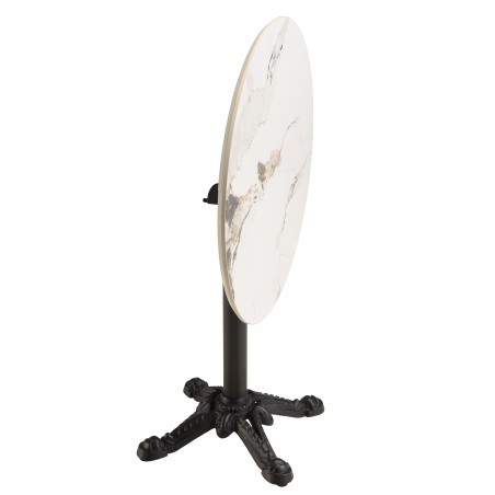 Table bistrot en céramique marbré clair | Professionnel et particulier