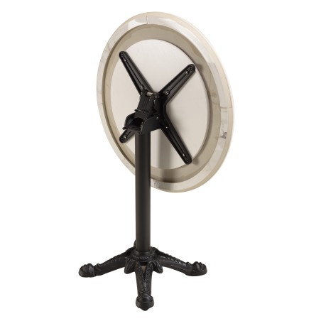 ICARE - Set no. 1: folding bistro table D70cm in light marbled ceramic