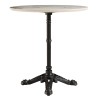 ICARE - Set n. 2: tavolo bistrot D70cm in ceramica marmorizzato chiaro