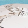 ICARE - Set no. 2: bistro table D70cm in light marbled ceramic